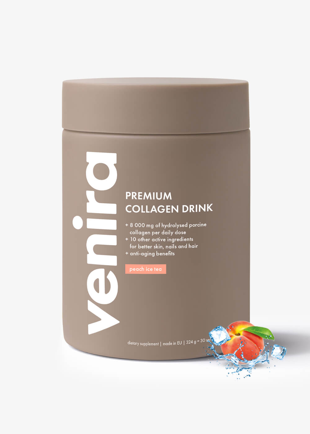 VENIRA PREMIUM kolagénový drink pre krásne vlasy, nechty a pleť - Ľadový broskyňový čaj, 324 g 1 VENIRA PREMIUM kolagénový drink pre krásne vlasy, nechty a pleť - Ľadový broskyňový čaj, 324 g