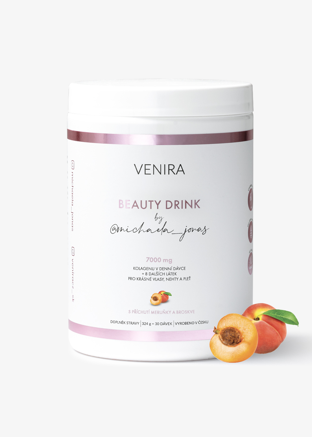 VENIRA Beauty Drink: Marhuľa a Broskyňa - 324 g pre krásu a zdravie 1 VENIRA beauty drink by @michaela_jonas