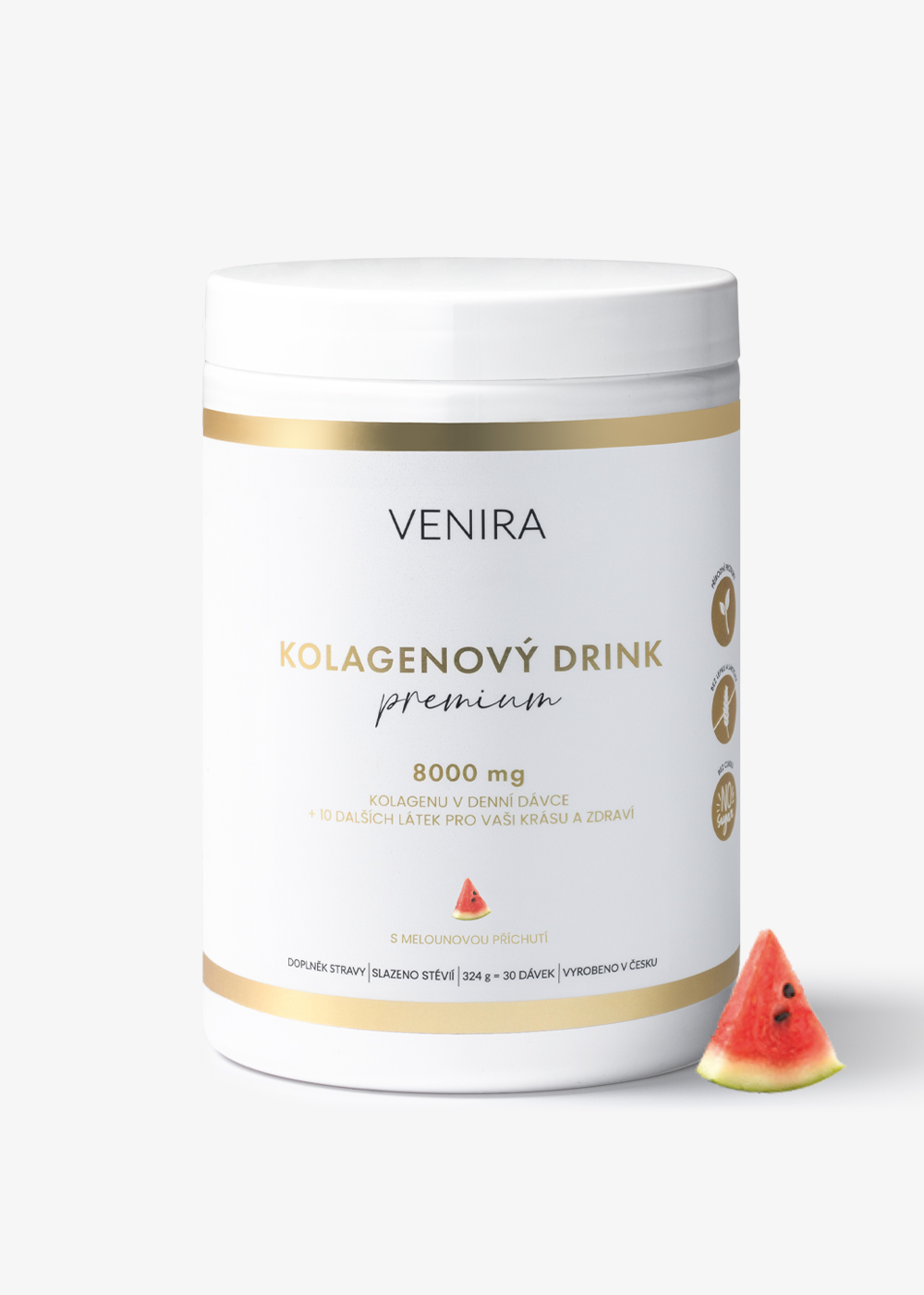 VENIRA PREMIUM kolagénový drink s melónom pre zdravé vlasy, nechty a pleť - 324 g 1 VENIRA PREMIUM kolagénový drink pre vlasy