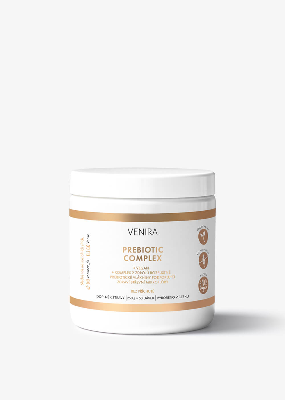 VENIRA Prebiotický komplex bez príchute - 250 g pre zdravé trávenie 1 VENIRA prebiotic complex