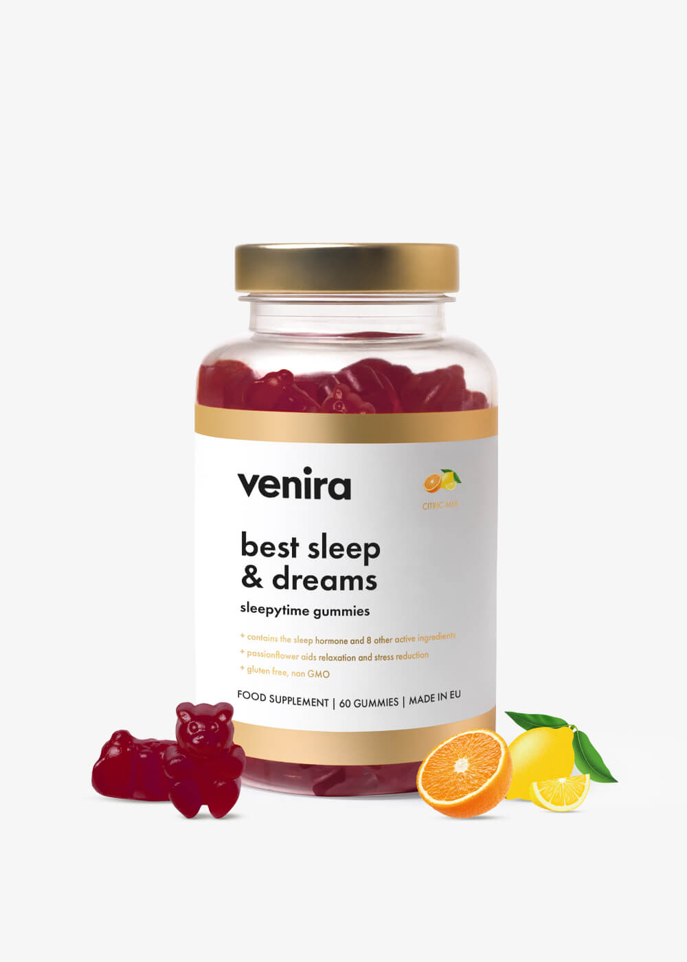 VENIRA Najlepší Spánok: Zlepšite Kvalitu Svojho Spánku s Našimi Doplnkami 1 VENIRA best sleep & dreams - sleepytime gummies