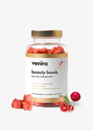 VENIRA Beauty Bomb gummies čerešňové lízatko, 60 cukríkov