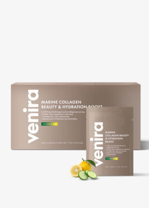 VENIRA Marine Collagen Beauty & Hydration, uhorka a yuzu, 30 vrecúšok