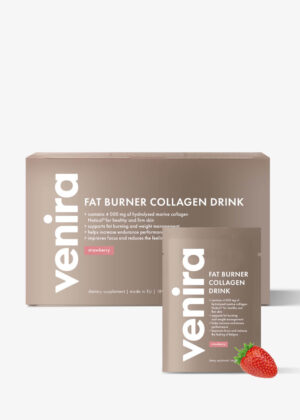 VENIRA Fat Burner Collagen jahoda, 30 vrecúšok, 189 g
