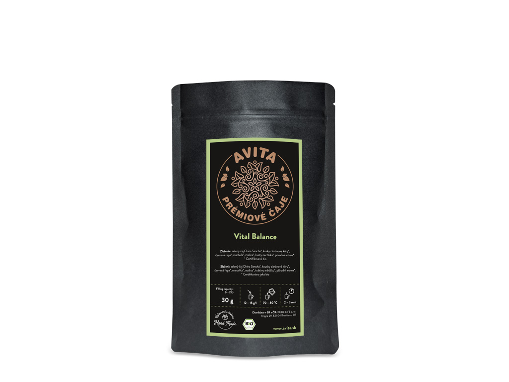 AVITA Vital Balance BIO zelený čaj 30 g 1 AVITA Vital Balance BIO zelený čaj 30 g